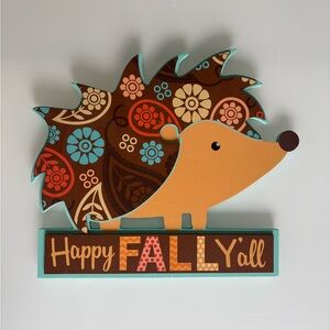 Colorful Hedgehog Wall Decor